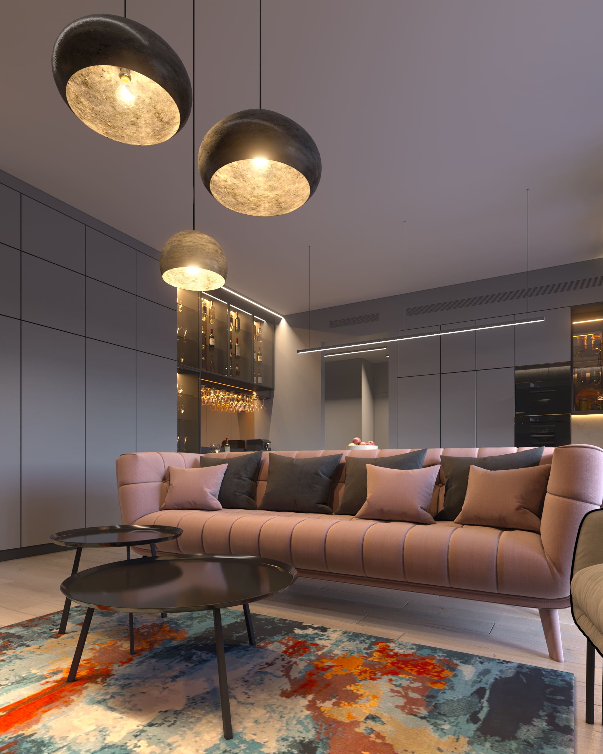 Дизайн интерьера гостиной в современном стиле | Intuition Design