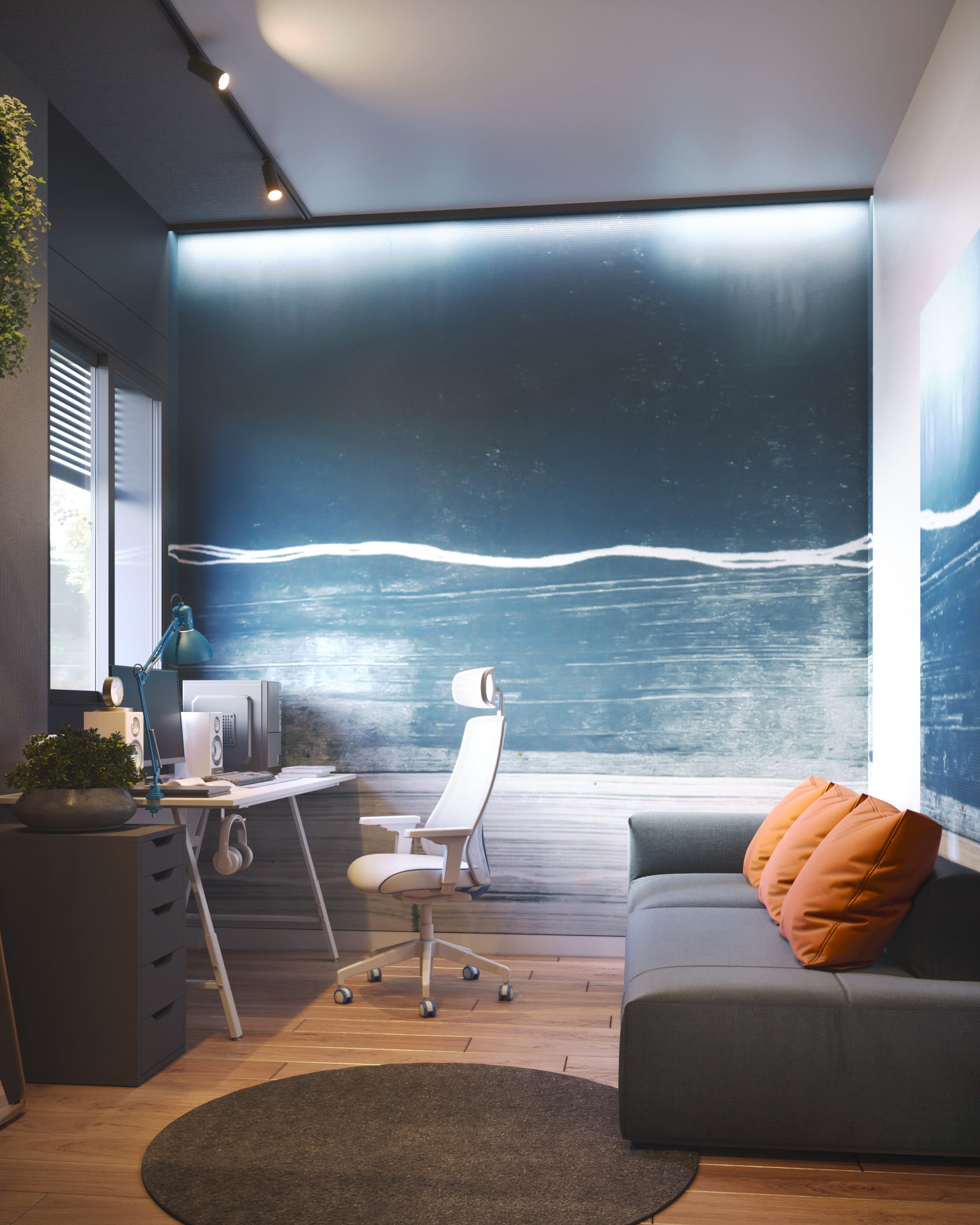 Дизайн интерьера кабинета в современном стиле | Intuition Design