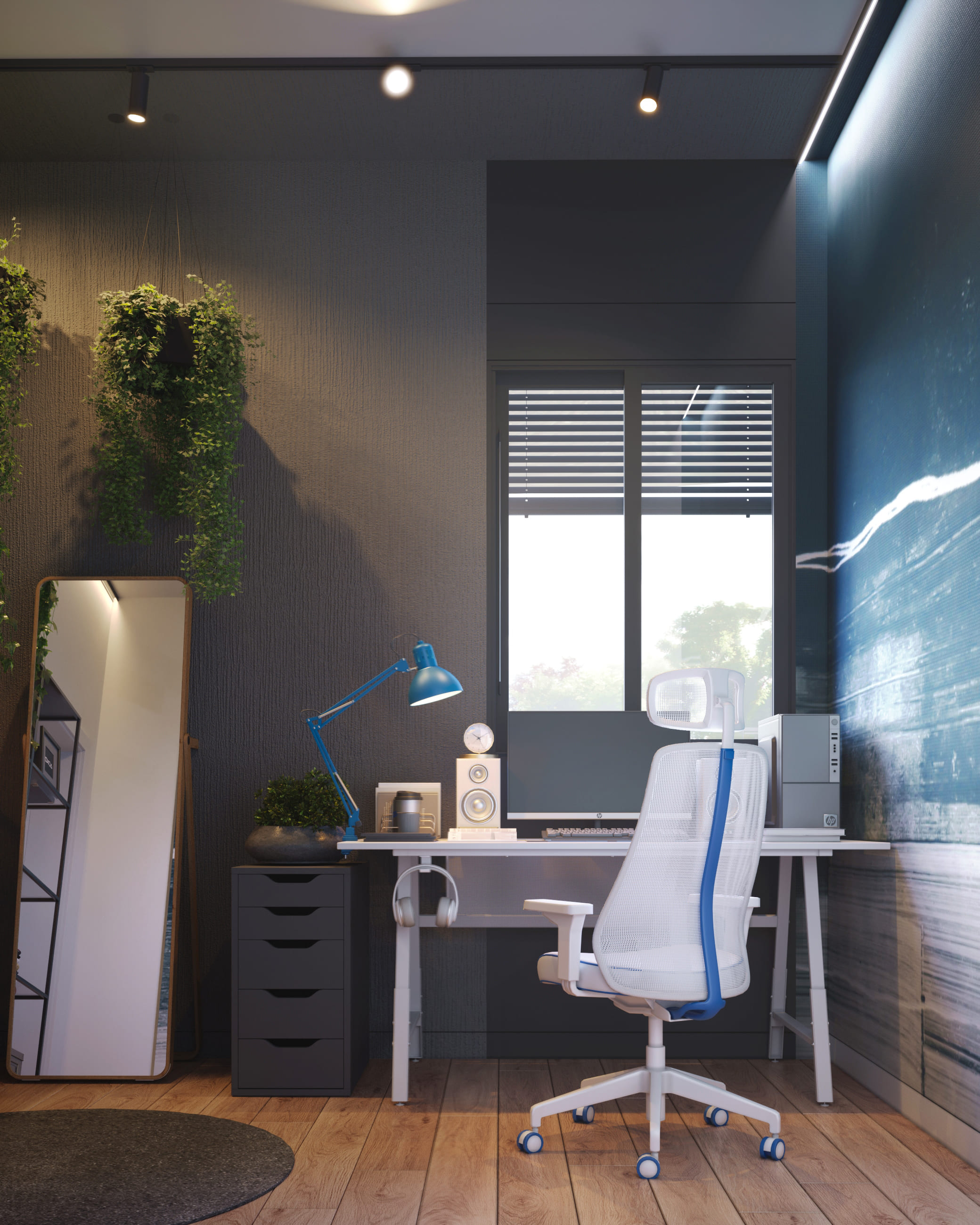 Дизайн интерьера кабинета в современном стиле | Intuition Design