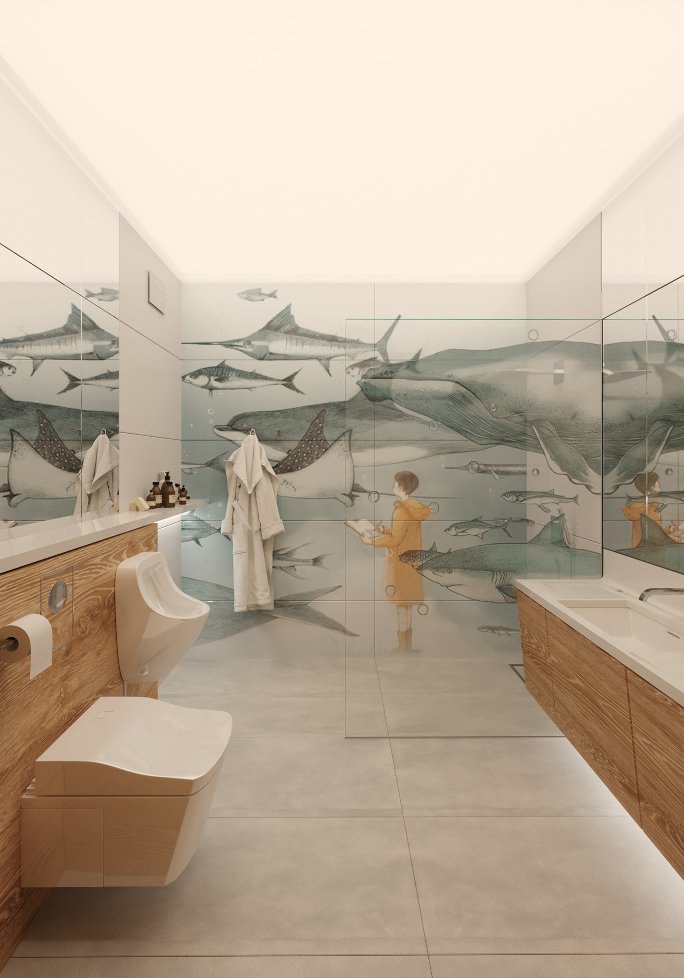 Современный дизайн интерьера ванной в Харькове | Intuition Design