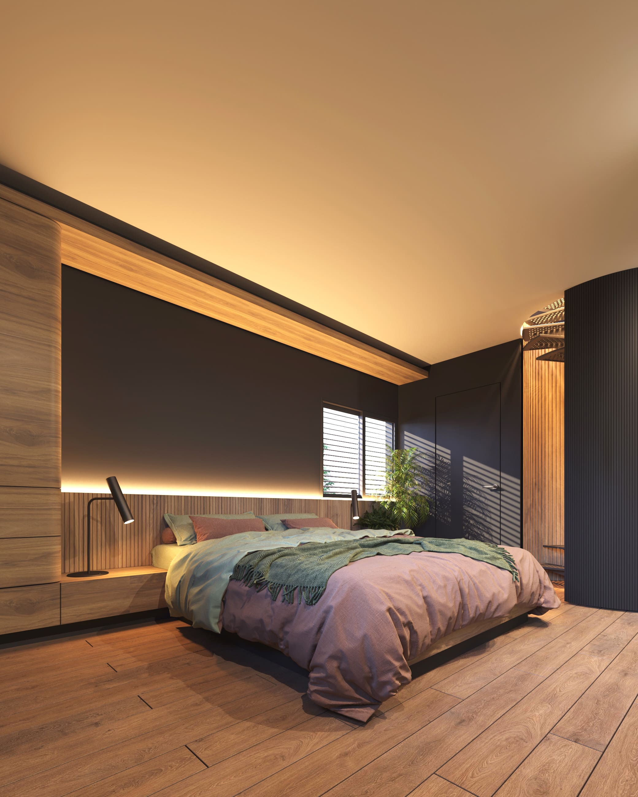Дизайн интерьера частного дома | Дизайн спальни | Intuition Design