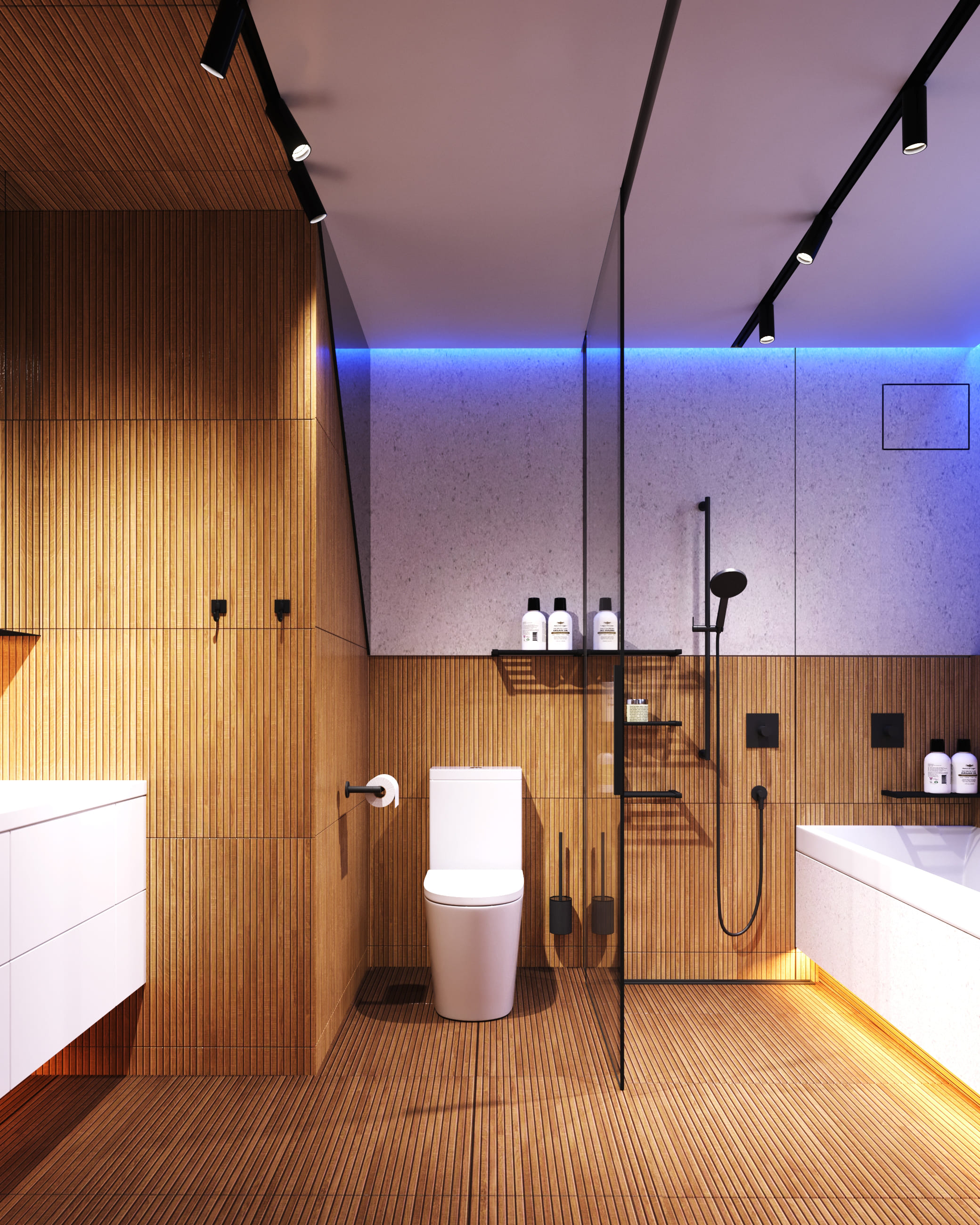 Дизайн интерьера частного дома | Дизайн ванной комнаты | Intuition Design