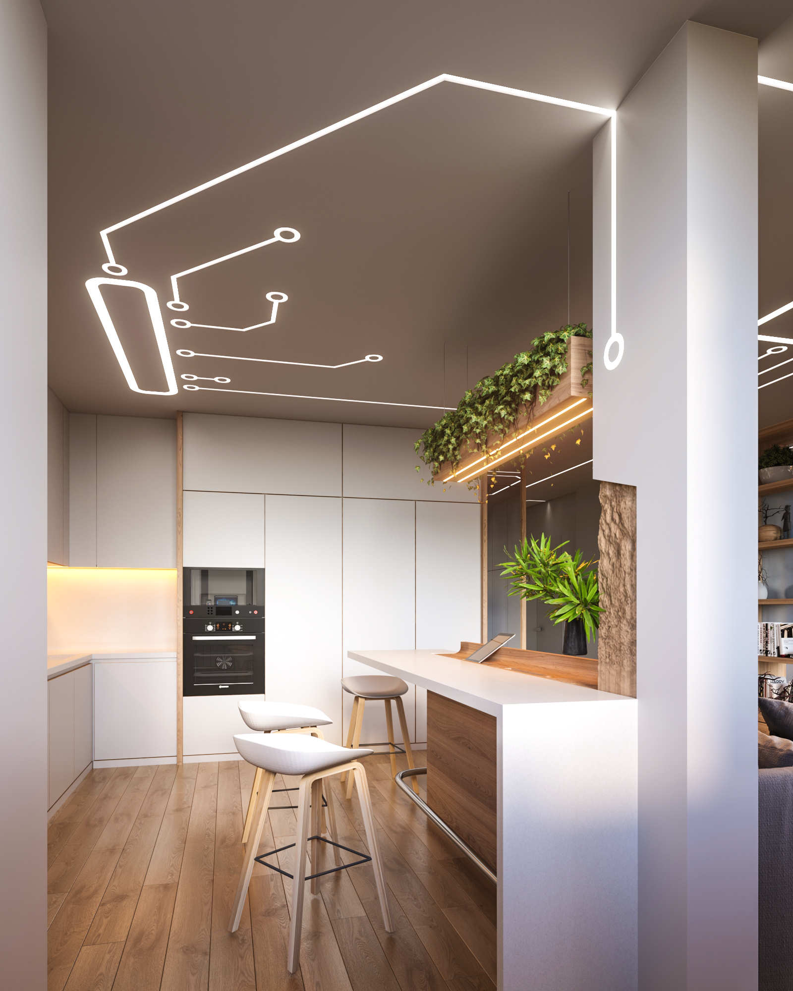 Современный дизайн интерьера кухни в Харькове | Intuition Design